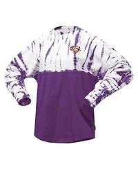 Women's Purple Lsu Tigers Tie-Dye Long Sleeve Jersey T-shirt