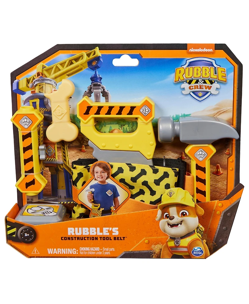 Rubble & Crew, Rubble's Construction Tool Belt, with 6 Piece Kids Tool Set