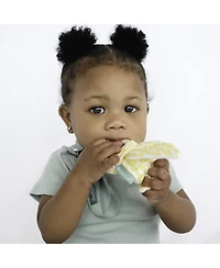 BooginHead Baby Pacifier Clip and Natural Wood Baby Teether, Lemons