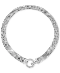 Diamond Circle Mesh Link 18" Collar Necklace (5/8 ct. t.w.)