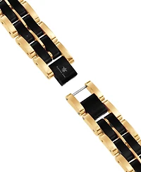 Blackjack Men's Watch Link Bracelet Blue and Black Ion-Plated Stainless Steel