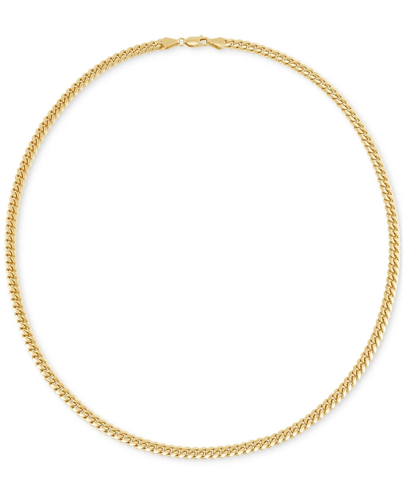 Cuban Link 22" Chain Necklace in 18k Gold-Plated Sterling Silver