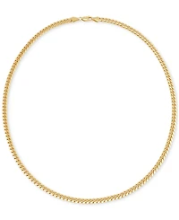 Cuban Link 22" Chain Necklace in 18k Gold-Plated Sterling Silver
