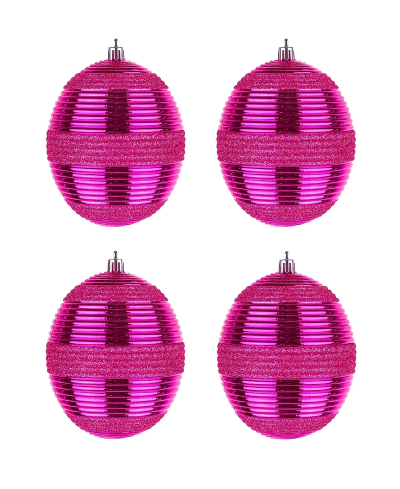 National Tree Company First Traditions 4 Piece Shatterproof Swirling Ornaments