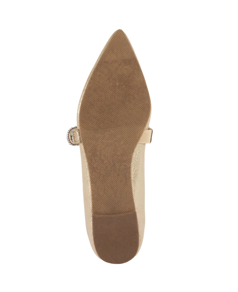 Sugar Women's Lingo Pointed Toe Rhinestone Flats