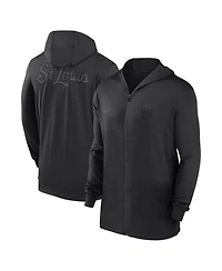 Men's Nike Black St. Louis Cardinals Authentic Collection Travel Performance Lightweight Full-Zip Hoodie