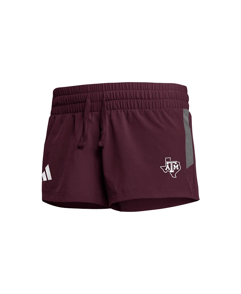 Women's adidas Maroon Texas A&M Aggies 2023 Sideline Aeroready Shorts
