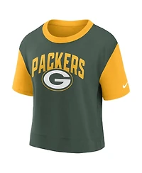 Women's Nike Gold, Green Bay Packers High Hip Fashion T-shirt