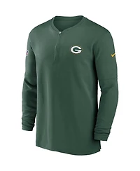 Men's Nike Green Green Bay Packers 2023 Sideline Performance Long Sleeve Quarter-Zip Top