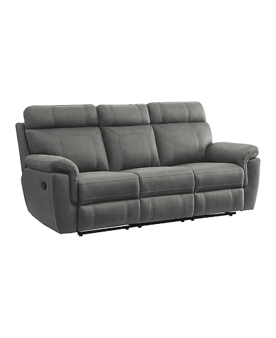 White Label Nadia 85" Double Reclining Sofa with Drop-Down Cup Holders
