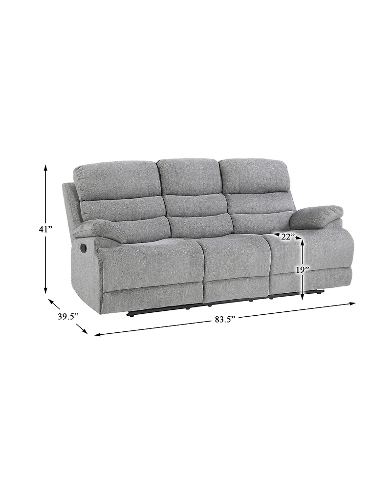 White Label Cruz 84" Double Reclining Sofa