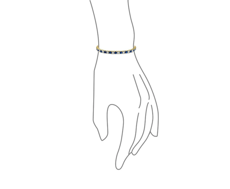 Bling Jewelry Alternating Stones Round Cubic Zirconia 12.00 Ct 4 Prong Basket Set Solitaire Cz Tennis Bracelet Prom Gold Plated 7.5 Inch