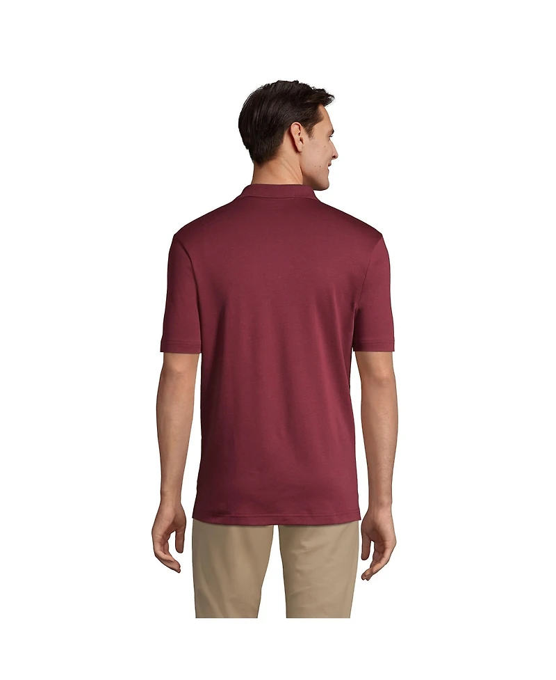 Lands' End Men's Tall Short Sleeve Cotton Supima Polo Shirt with Pocket
