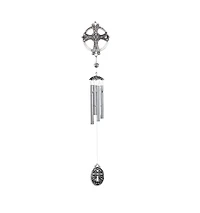 Fc Design 28" Long Pewter Cross Wind Chime