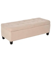 Homcom Fabric Lift Top Shoe Bench Storage Ottoman Tufted Stool Home Furniture