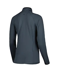 Women's Under Armour Gray 3M Open T2 Green Half-Zip Raglan Top