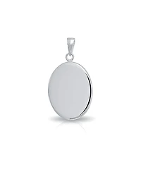 Bling Jewelry Classic Blue White Carved Oval Simple Framed Victorian Lady Portrait Mother and Child Cameo Pendant Necklace Wife Sterling Silver