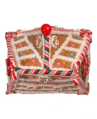 Kurt Adler 13" Battery-Operated Gingerbread House with Led Light and Timer