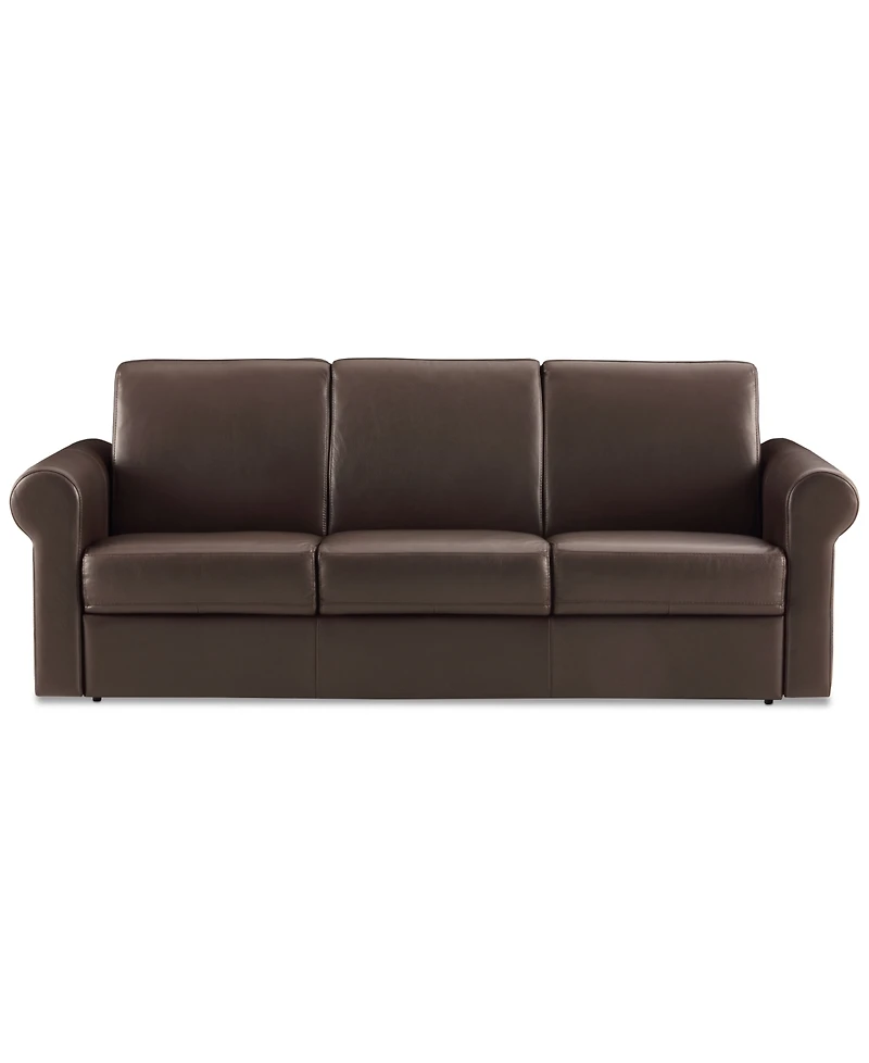 Elsher 85" Leather Sleeper Sofa, Created for Macy's