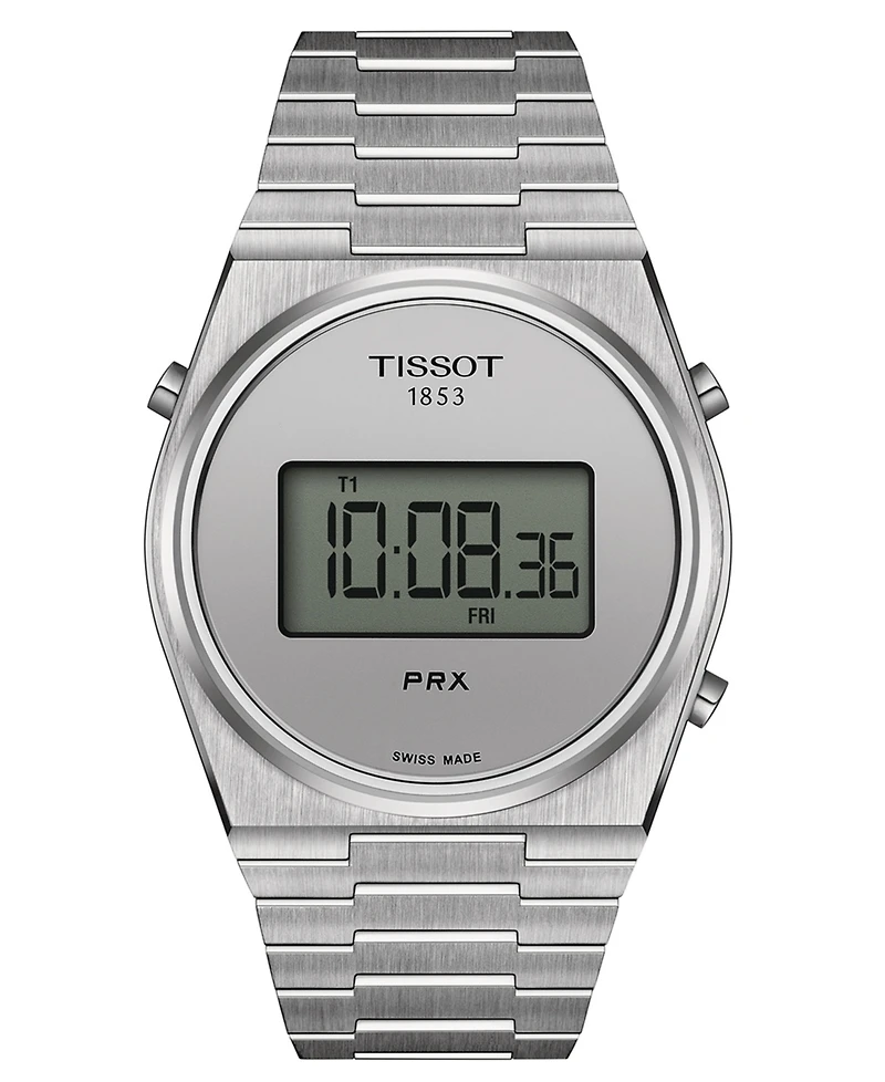 Tissot Men's Digital Prx Stainless Steel Bracelet Watch 40mm