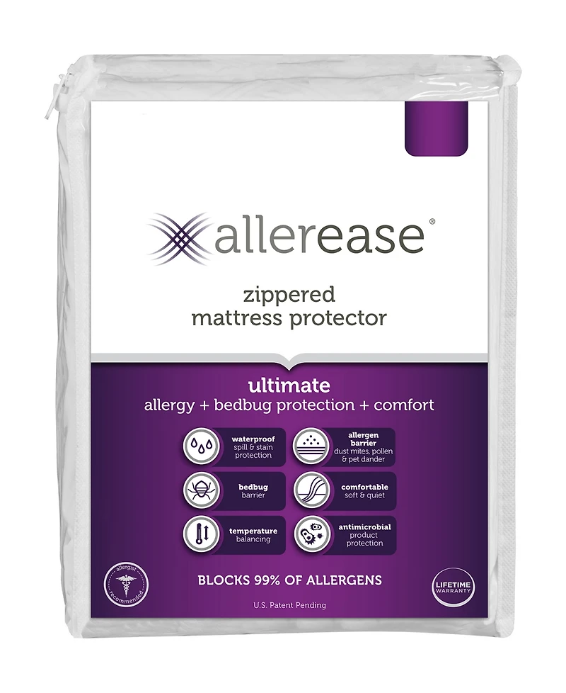 AllerEase Ultimate Protection Temperature Balancing Waterproof Mattress Protector
