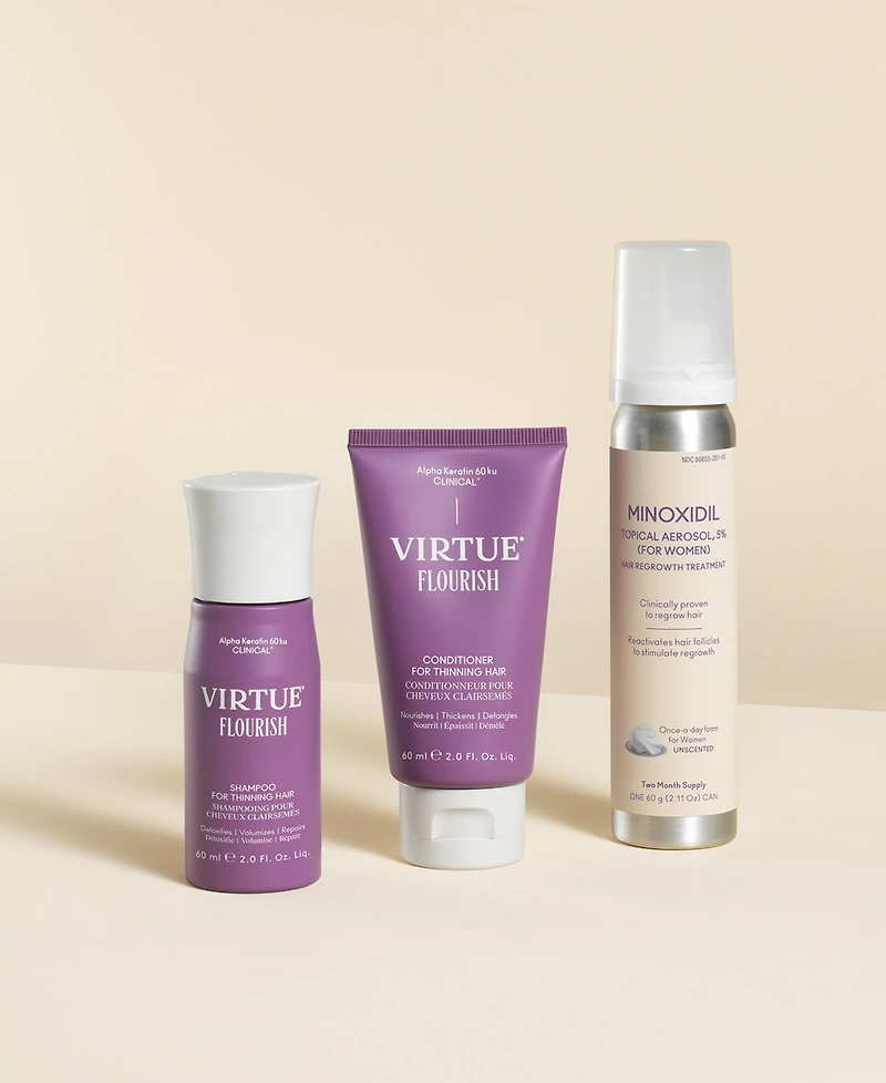 Virtue 3-Pc. Trial-Size Hair Growth Treatment Set