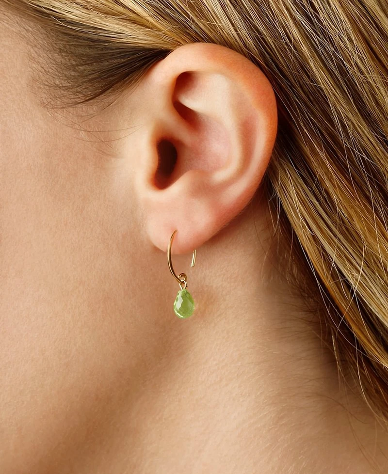 Green Quartz Briolette Threader Earrings (6-5/8 ct. t.w.) in 14k Gold