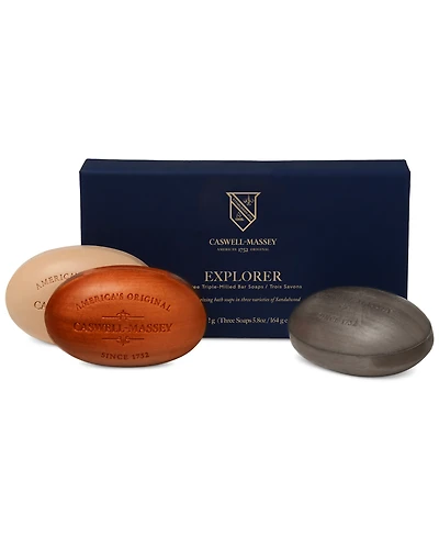 Caswell Massey 3-Pc. Sandalwood Explorer Bath Soap Gift Set
