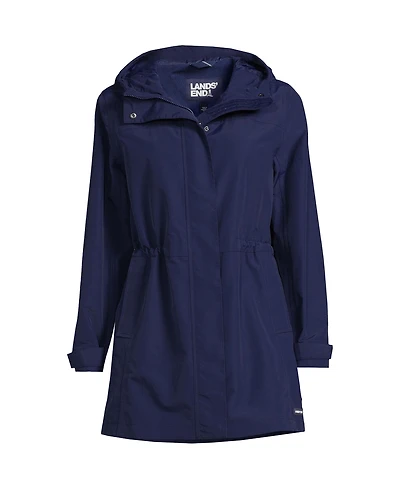Lands' End Women's Squall Hooded Waterproof Raincoat