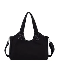 True Religion Horseshoe Stitch Black Satchel Bag