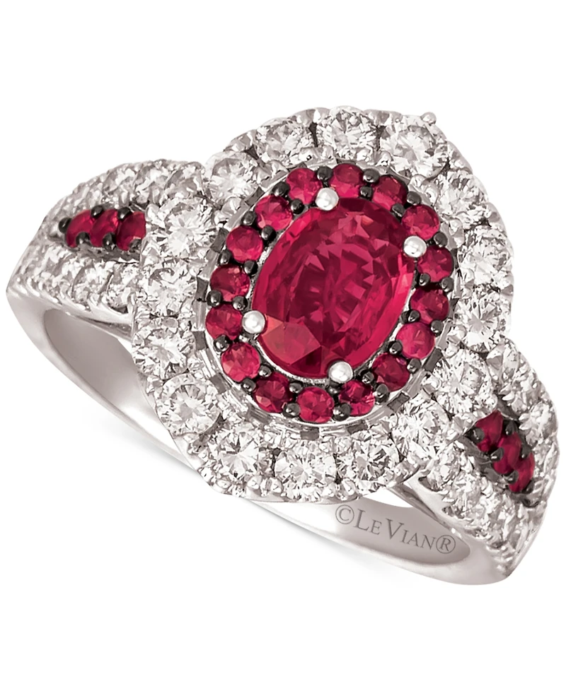 Le Vian Ruby (1-1/5 ct. t.w.) & Diamond (1-1/4 Ring 14k Rose Gold (Also available Yellow or White Gold)