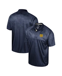 Men's Colosseum Navy Notre Dame Fighting Irish Honeycomb Raglan Polo Shirt