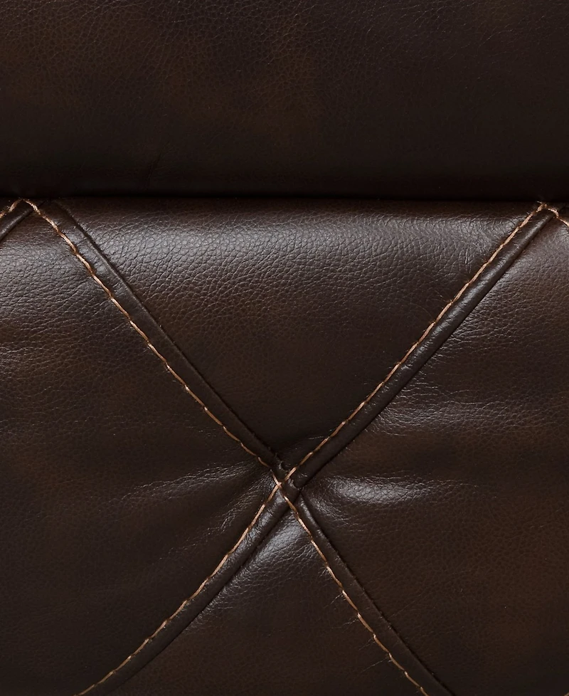 Furniture of America Wallace 84" Faux Leather Manual Recliner Sofa