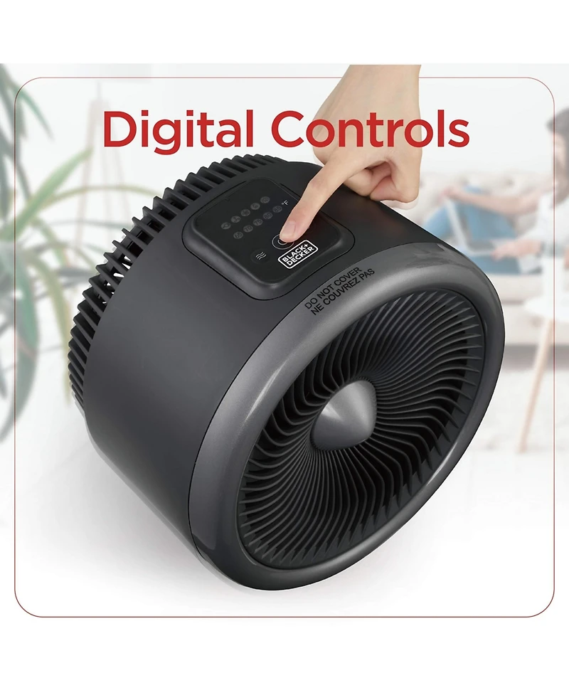 Black and Decker Turbo Electric Heater, Personal Heater with 4 Settings,Space Heaterwith Innovative Blade Design