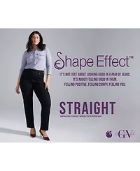 Gloria Vanderbilt Women's Shape Effect Pull-On Straight-Leg Jeans