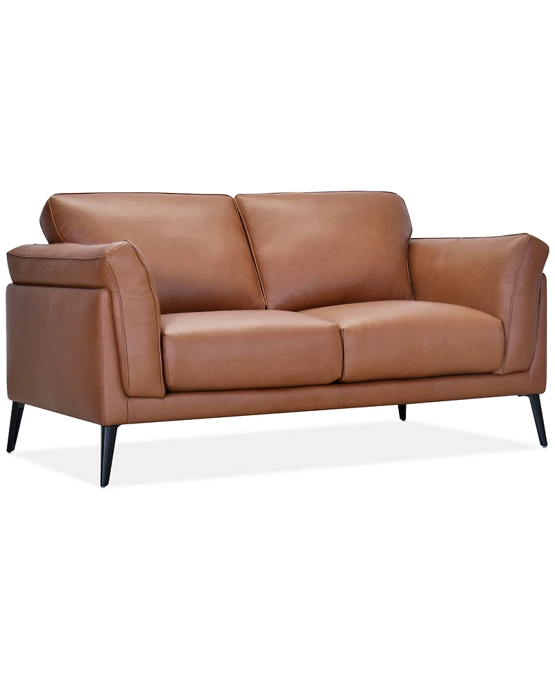 Keery 66.5" Leather Loveseat, Created for Macy's