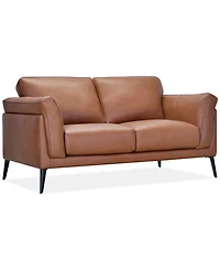 Keery 66.5" Leather Loveseat, Created for Macy's