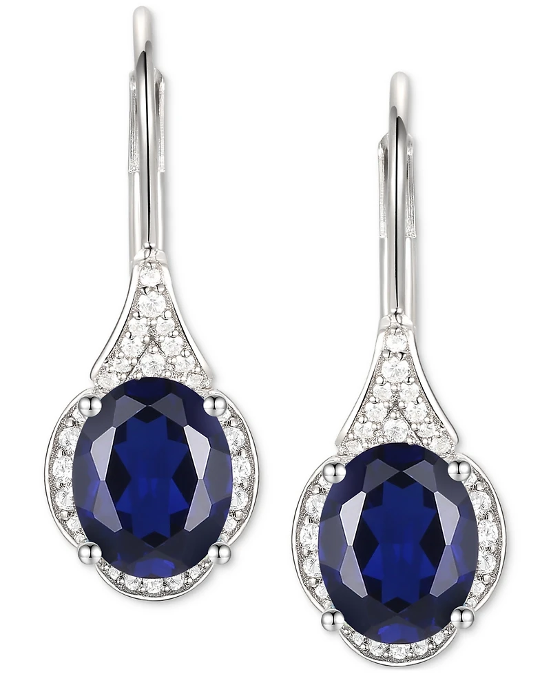 Amethyst (2 ct. t.w.) & Lab-Grown White Sapphire (1/5 Drop Earrings 14k Gold-Plated Sterling Silver (Also Additional Gemstones)