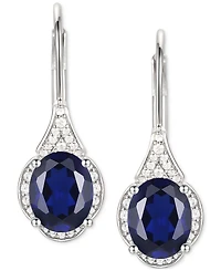 Amethyst (2 ct. t.w.) & Lab-Grown White Sapphire (1/5 Drop Earrings 14k Gold-Plated Sterling Silver (Also Additional Gemstones)