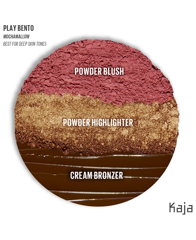 Kaja Face Bento Cream Bronzer, Powder Blush & Highlighter Sculpting Trio