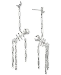 Ava Nadri Cubic Zirconia Dangling Skeleton Drop Earrings