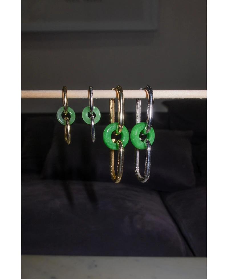seree Della - Convertible link jade earrings
