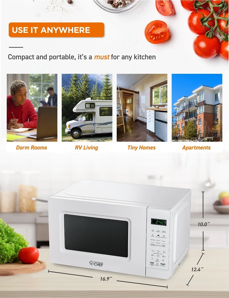 Cu. Ft. Counter Top Microwave,White