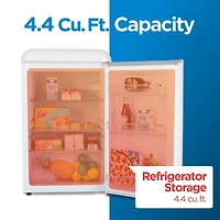 Commercial Cool 4.4 Cu. Ft. Retro Refrigerator,White