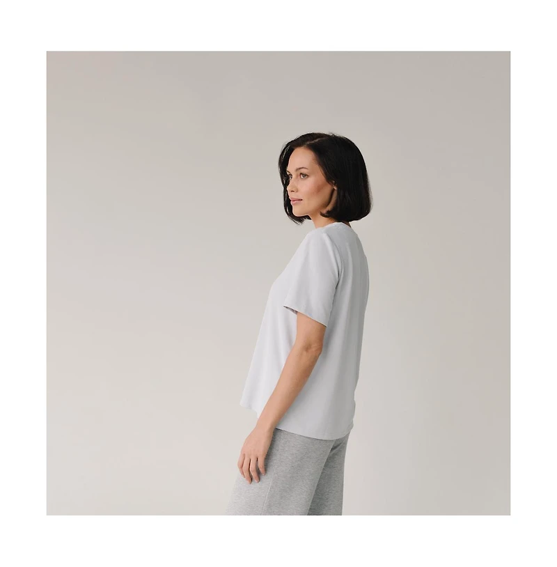 Cozy Earth Women's Modern Modal V-Neck Tee