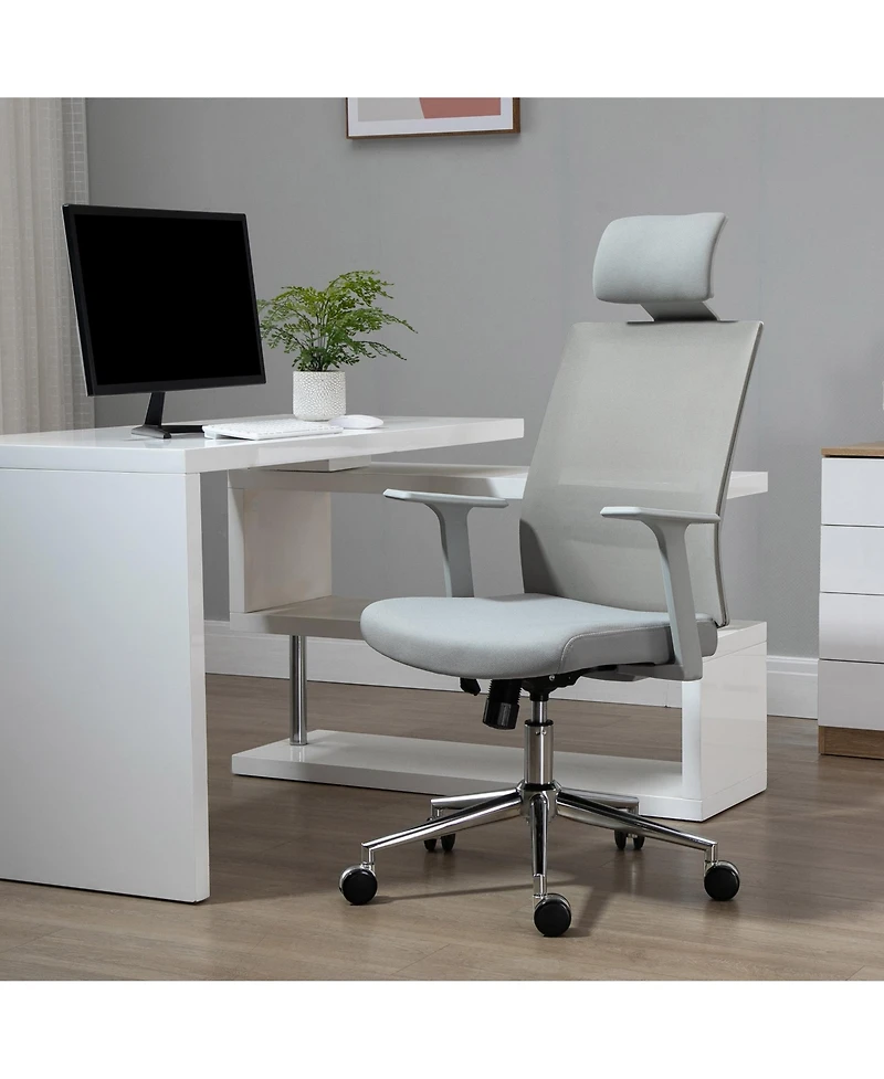Vinsetto Swivel Office Chair Task Chair w/ Adjustable Height, Headrest,
