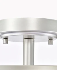 Lala 20" 3-Light Indoor Semi-Flush Mount Ceiling Light with Light Kit and Remote