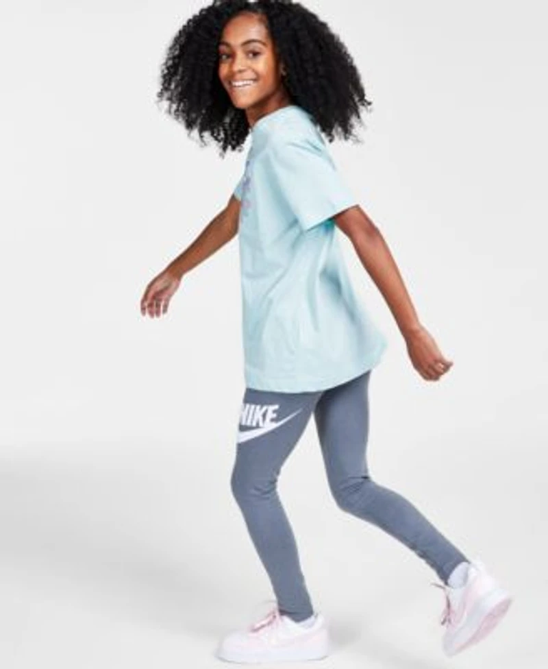 Nike Girls Cotton T Shirt Essentials Mid Rise Leggings Nike Big Girls Court Borough Low Recraft Casual Sneakers From Finish Line