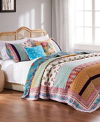 Greenland Home Fashions Thalia Cotton Reversible Piece Quilt Set