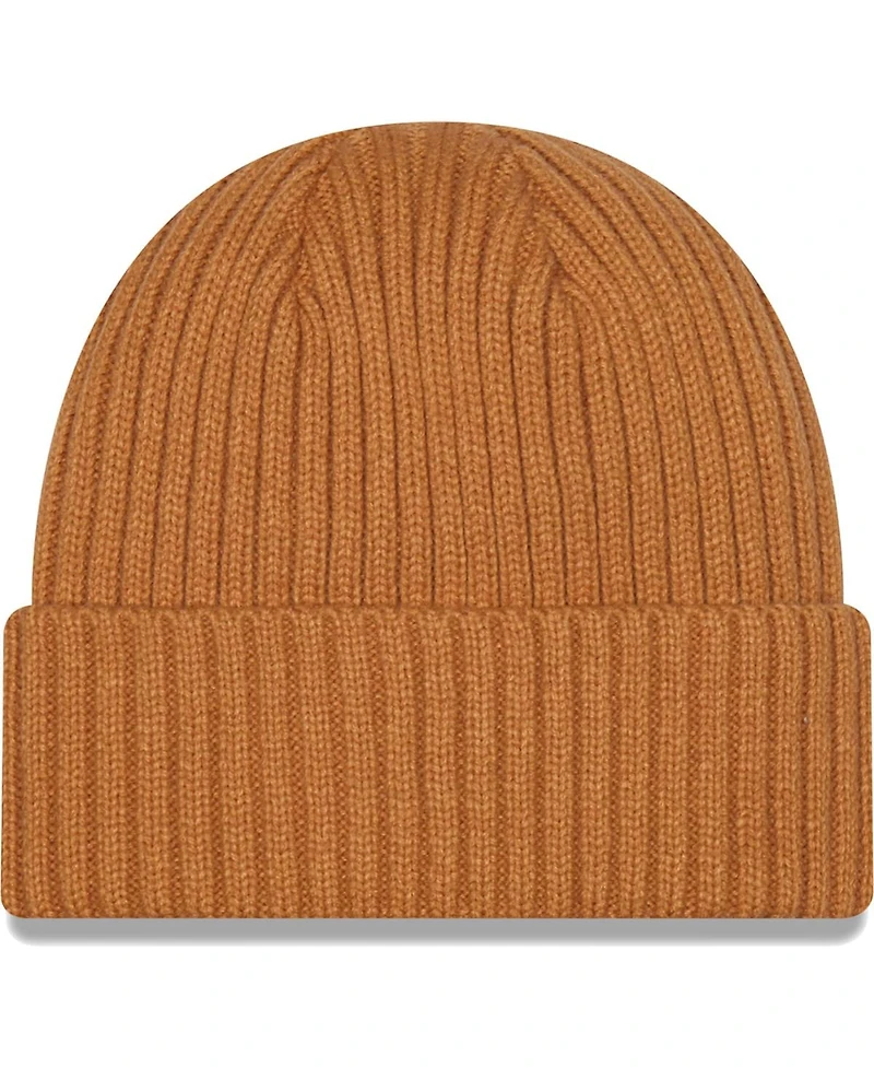 Men's New Era Light Brown Syracuse Orange Core Classic Cuffed Knit Hat